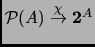 % latex2html id marker 3353
$ \P (A)\stackrel{\chi}{\to}\mathbf{2}^A$
