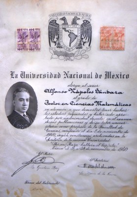 Diploma de Doctorado de Alfonso Nápoles Gándara Diploma de Doctorado de Alfonso Nápoles Gándara