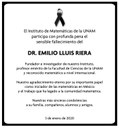 Fallece el Dr. Emilio Lluis Riera, fundador del Instituto de Matemáticas