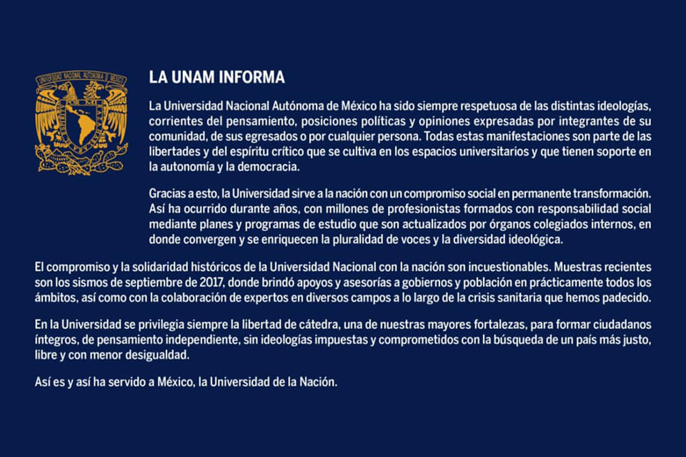 La UNAM informa / Boletín UNAM-DGCS-897