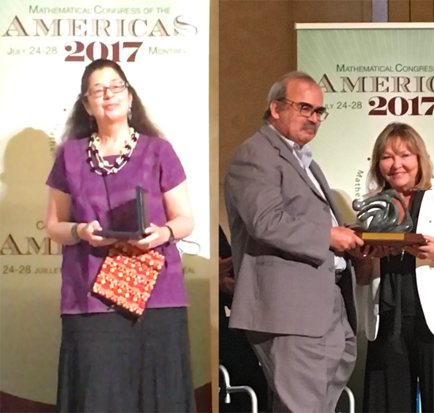 Mónica Clapp recibe la medalla Solomon Lefschetz y José Antonio de la Peña el Premio de las Américas 2017