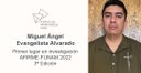Premio AFIRME-FUNAM 2022, 1er lugar en Investigación para Miguel Ángel Evangelista Alvarado