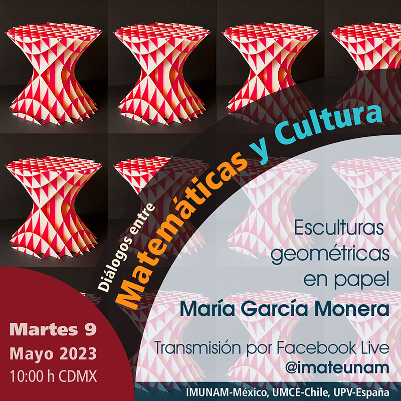 Esculturas geométricas en papel, María García Monera, 9 de mayo de 2023
