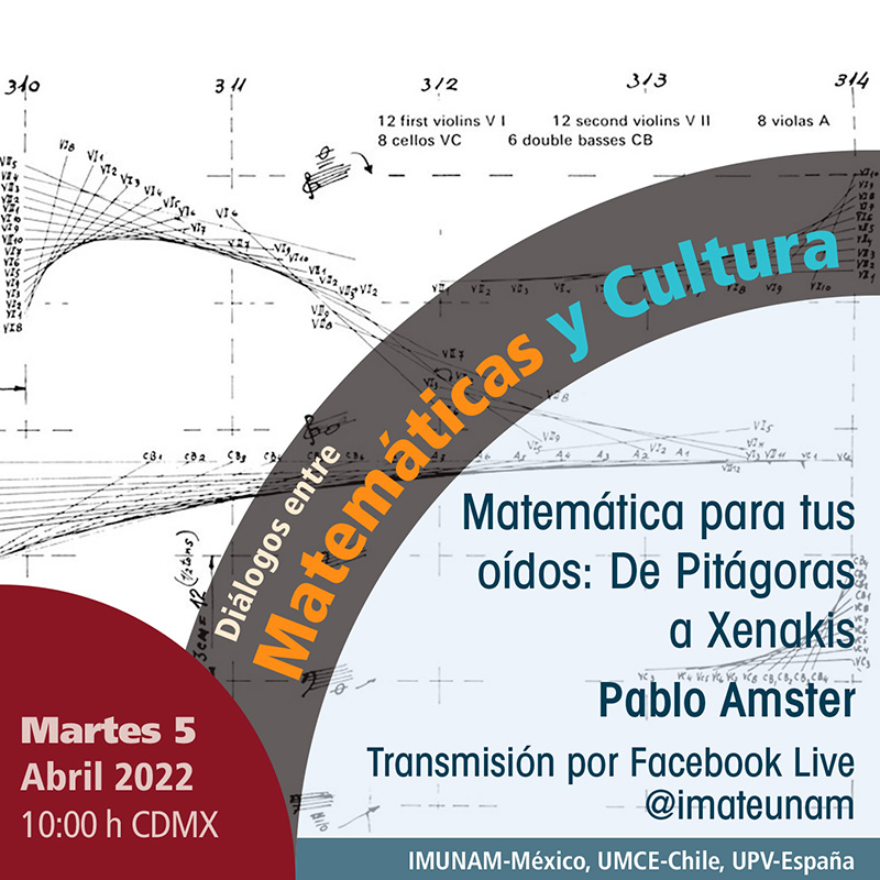 Matemática para tus oídos: de Pitágoras a Xenakis. 5 de abril. Pablo Amster