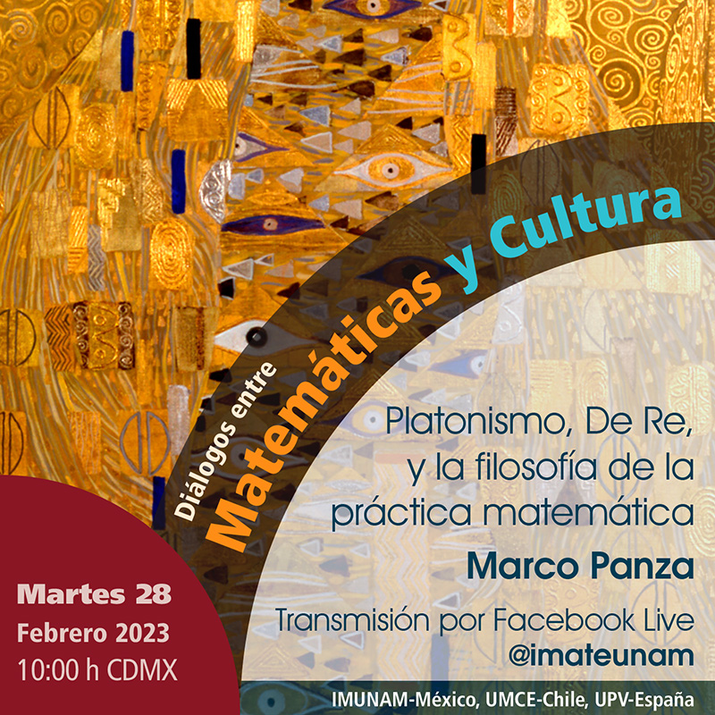 Platonismo, De Re, y la filosofía de la práctica matemática, Marco Panza, 28 de febrero de 2023
