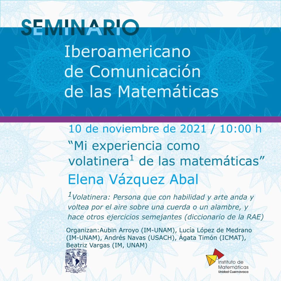 Seminario Iberoamericano de Comunicación de las Matemáticas - 10 de noviembre de 2021