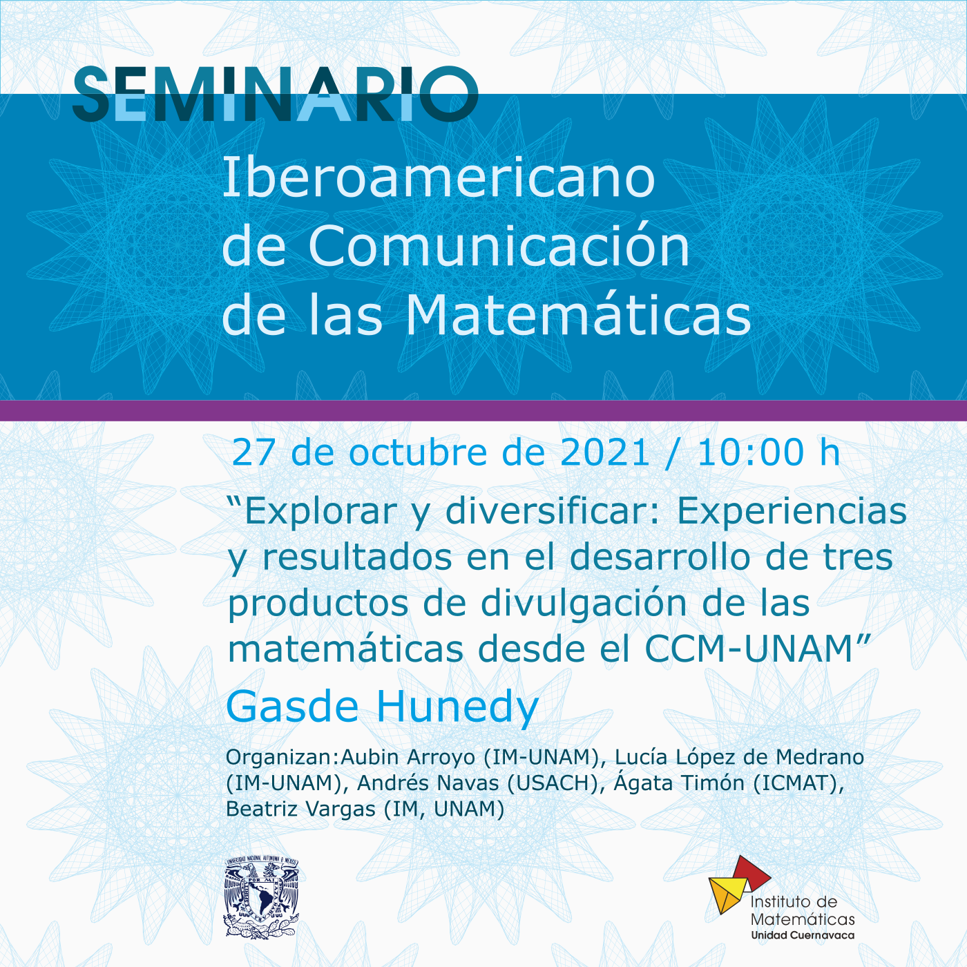 Seminario Iberoamericano de Comunicación de las Matemáticas - 27 de octubre