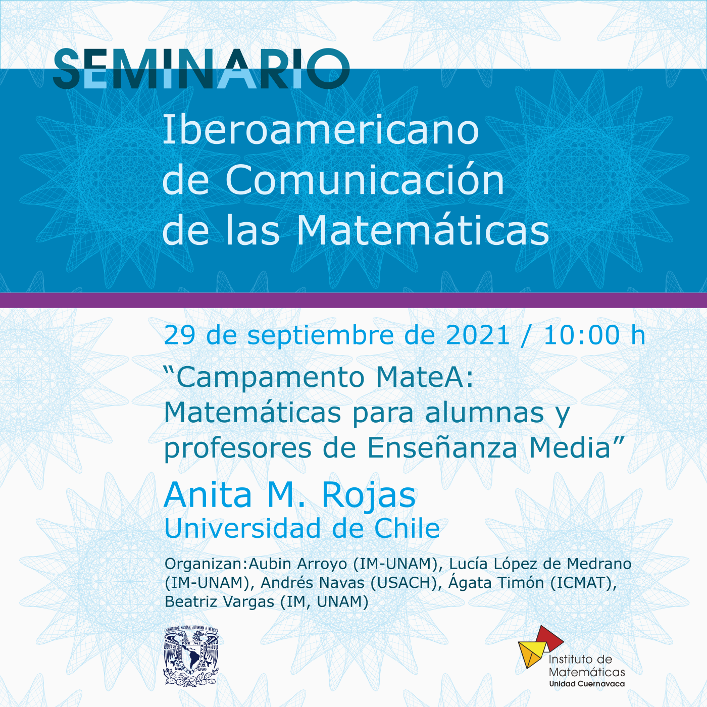 Seminario Iberoamericano de Comunicación de las Matemáticas 29 de septiembre 2021