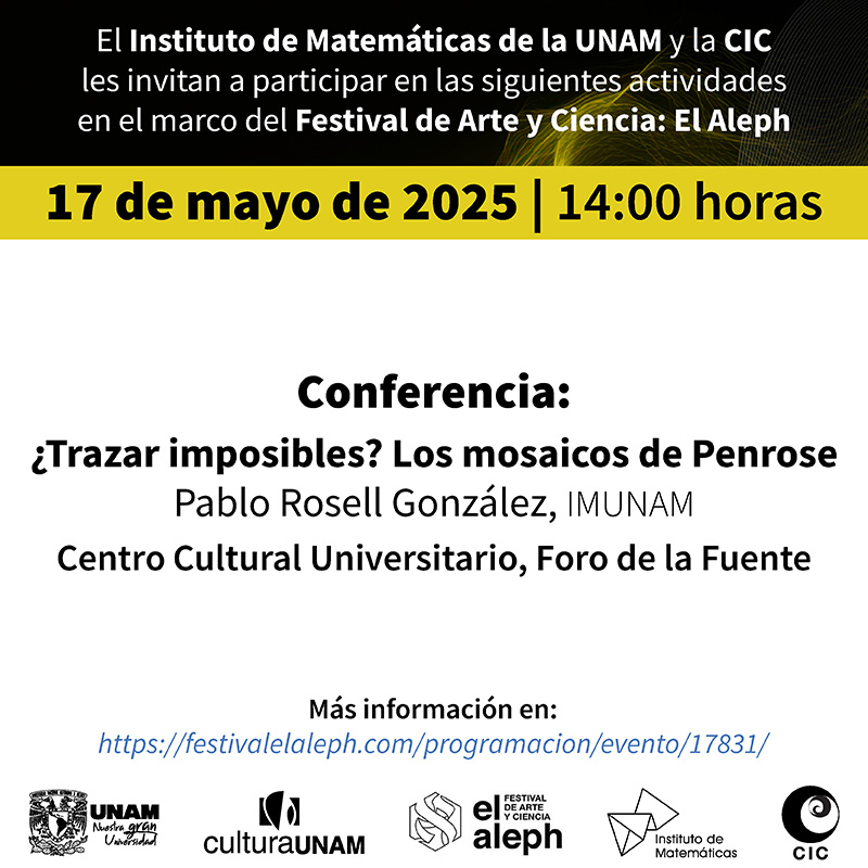 Conferencia ¿Trazar imposibles? Los mosaicos de Penrose - 17 de mayo de 2025