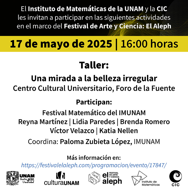 Taller: Una mirada a la belleza irregular - 17 de mayo de 2025
