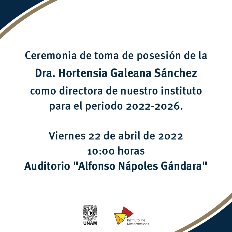 Ceremonia de toma de posesión de la Dra. Hortensia Galeana