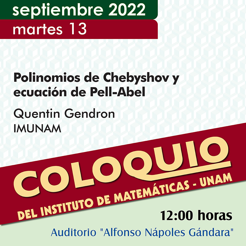 Coloquio del IMUNAM - C.U.