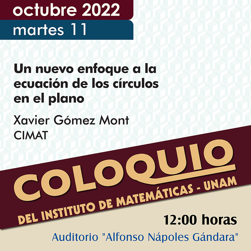 Coloquio del IMUNAM - C.U.