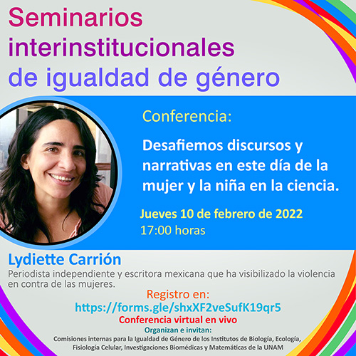 Conferencia CInIG: Desafiemos discursos y narrativas en este día de la mujer y la niña en la ciencia. 