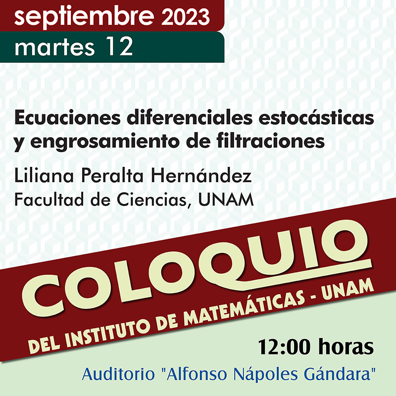 Coloquio del IMUNAM - C. U., 12 de septiembre, 2023