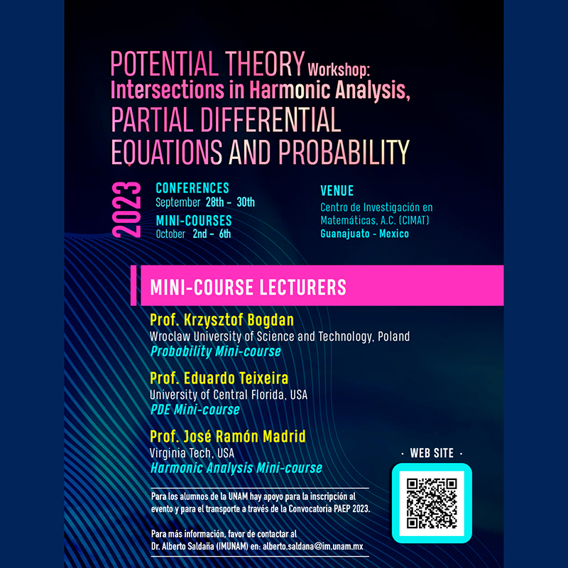 Potential Theory Workshop: Intersections in Harmonic Analysis, Partial Differential Equations and Probability: Mini-Course Lectures