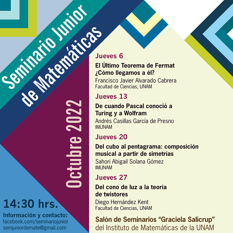 Seminario Junior de Matemáticas: octubre 2022