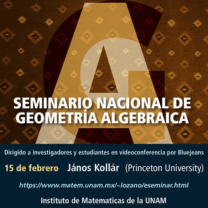 Seminario Nacional de Geometría Algebraica en línea - febrero 2023