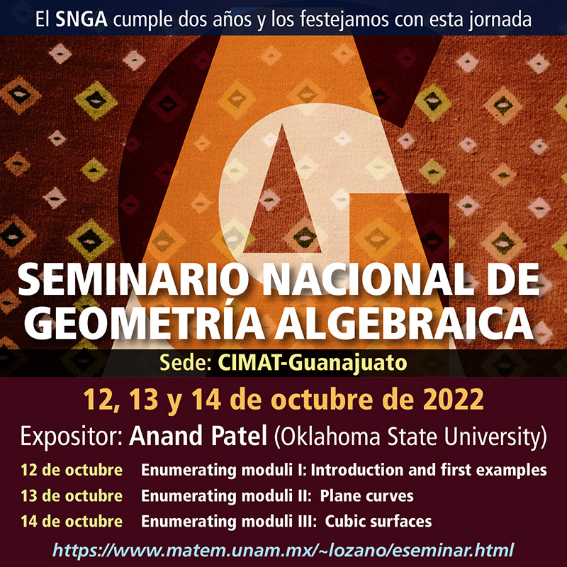 Seminario Nacional de Geometría Algebraica en línea: Sesión especial de dos años