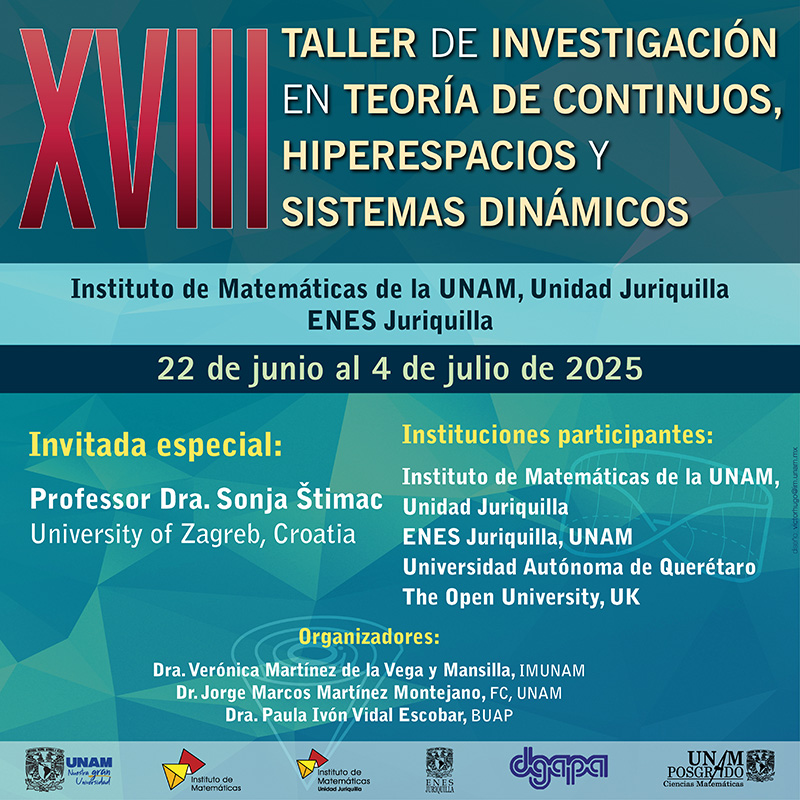 XIII Taller de Investigación en Teoría de Continuos, Hiperespacios y Sistemas Dinámicos