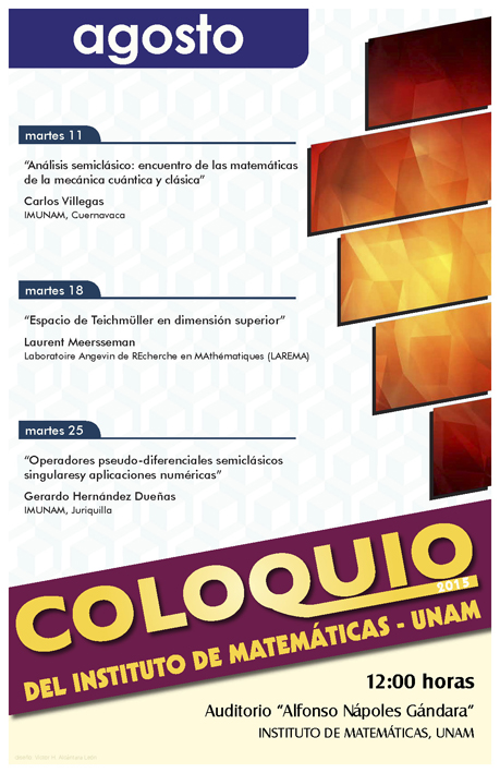 Agosto: Sesiones para Coloquio