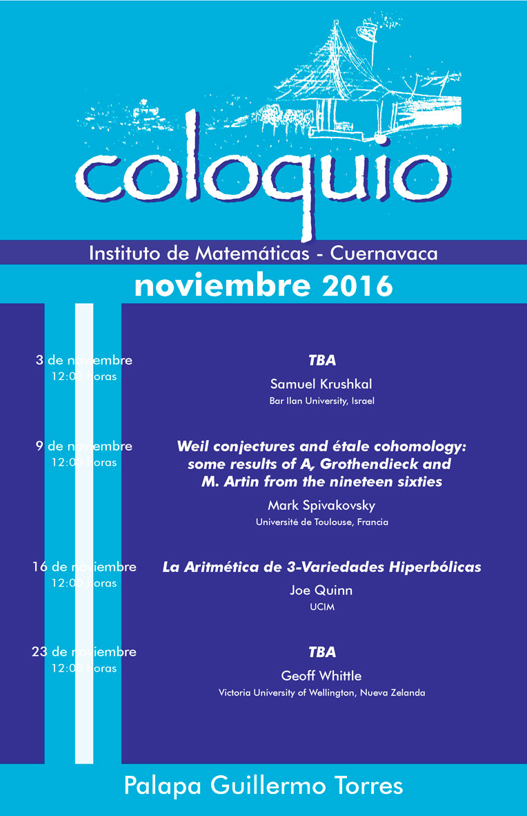 Noviembre: Sesiones para Coloquio de la Unidad Cuernavaca 