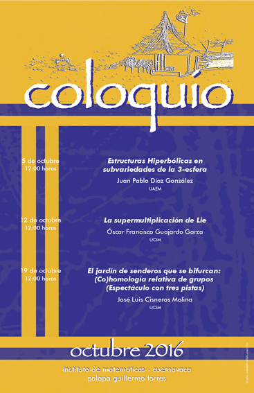 Octubre: Sesiones para Coloquio de la Unidad Cuernavaca