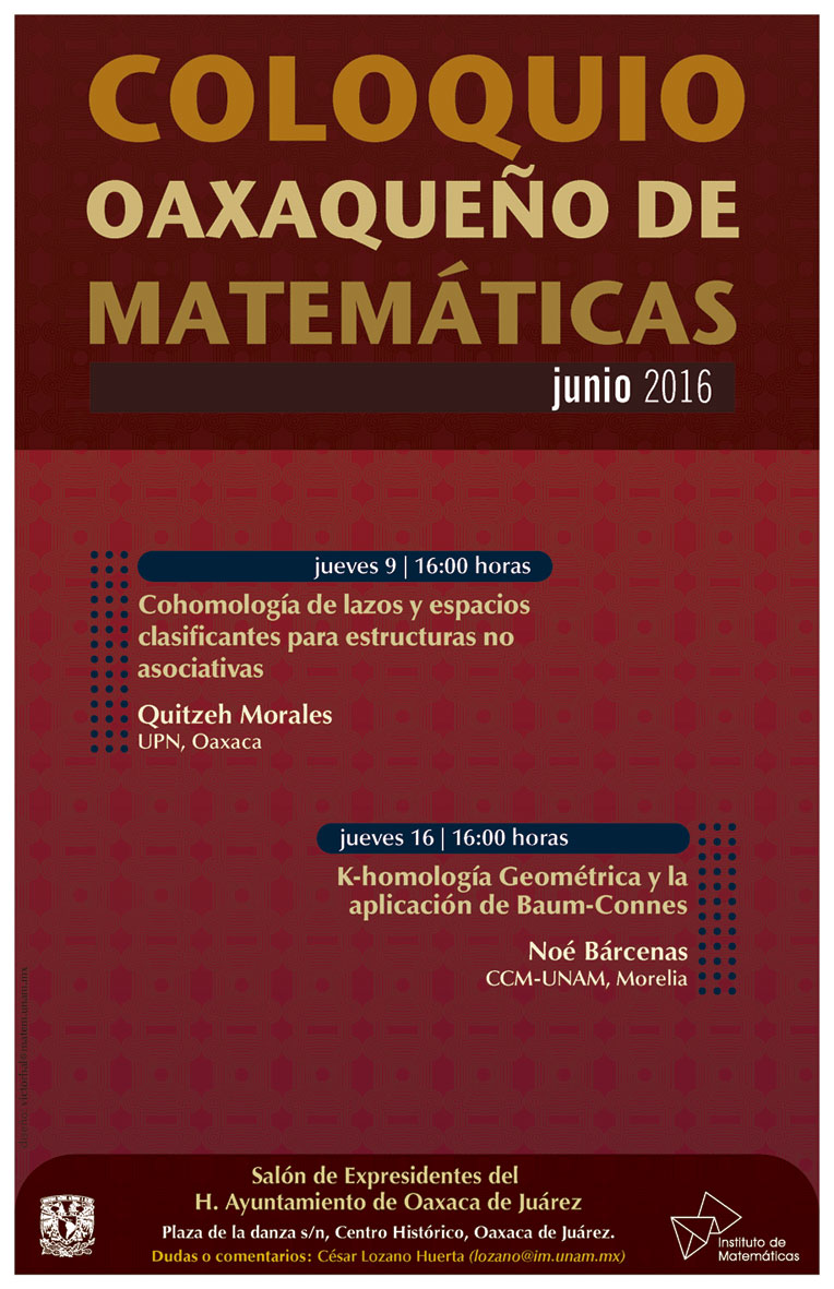 Junio: Sesiones para Coloquio Oaxaqueño