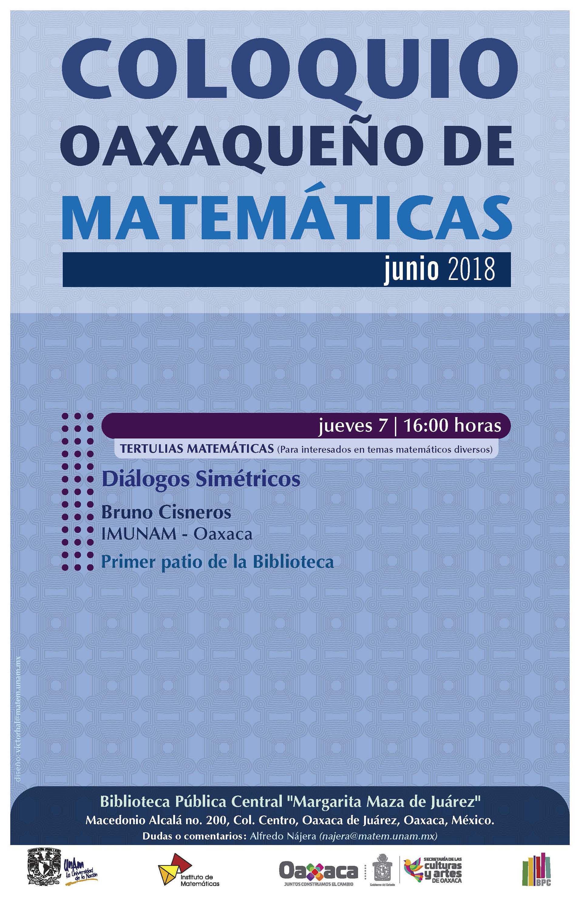 Coloquio Oaxaqueño de Matemáticas: Tertulias Matemáticas