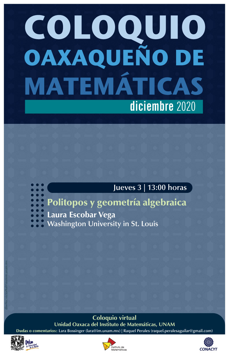 Coloquio Oaxaqueño de Matemáticas, Diciembre 2020