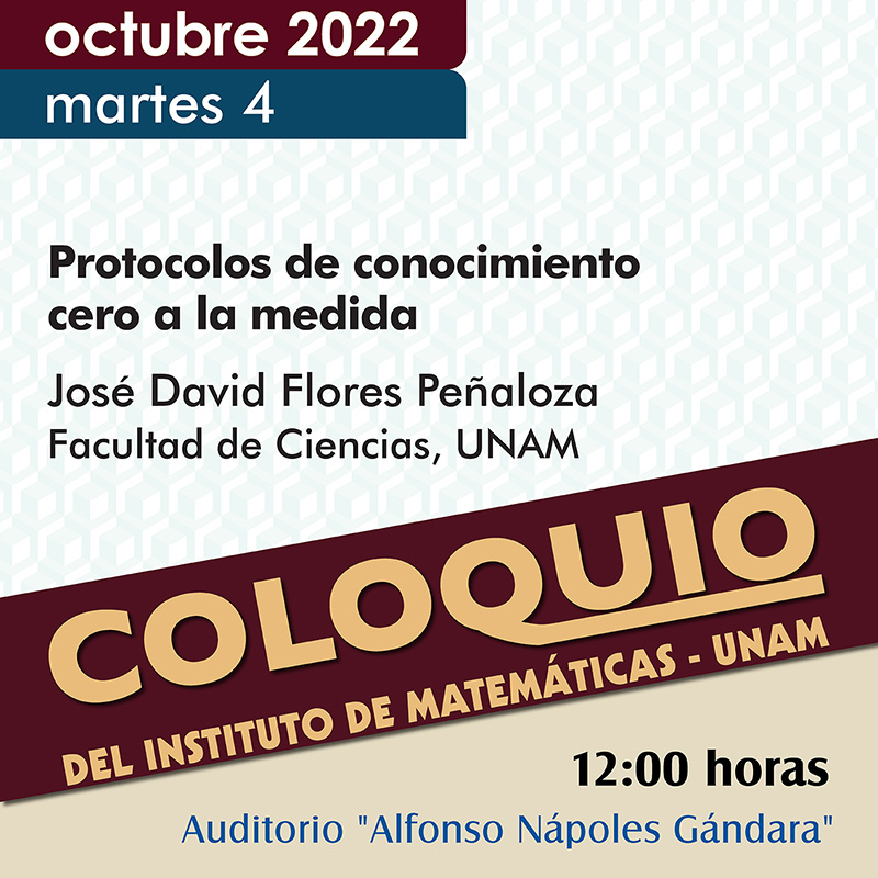 Coloquio del IMUNAM - C.U.