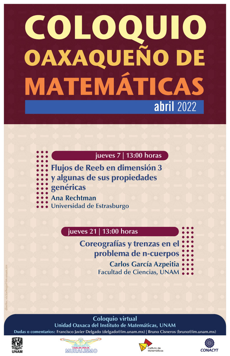 Coloquio Oaxaqueño de Matemáticas, abril 2022