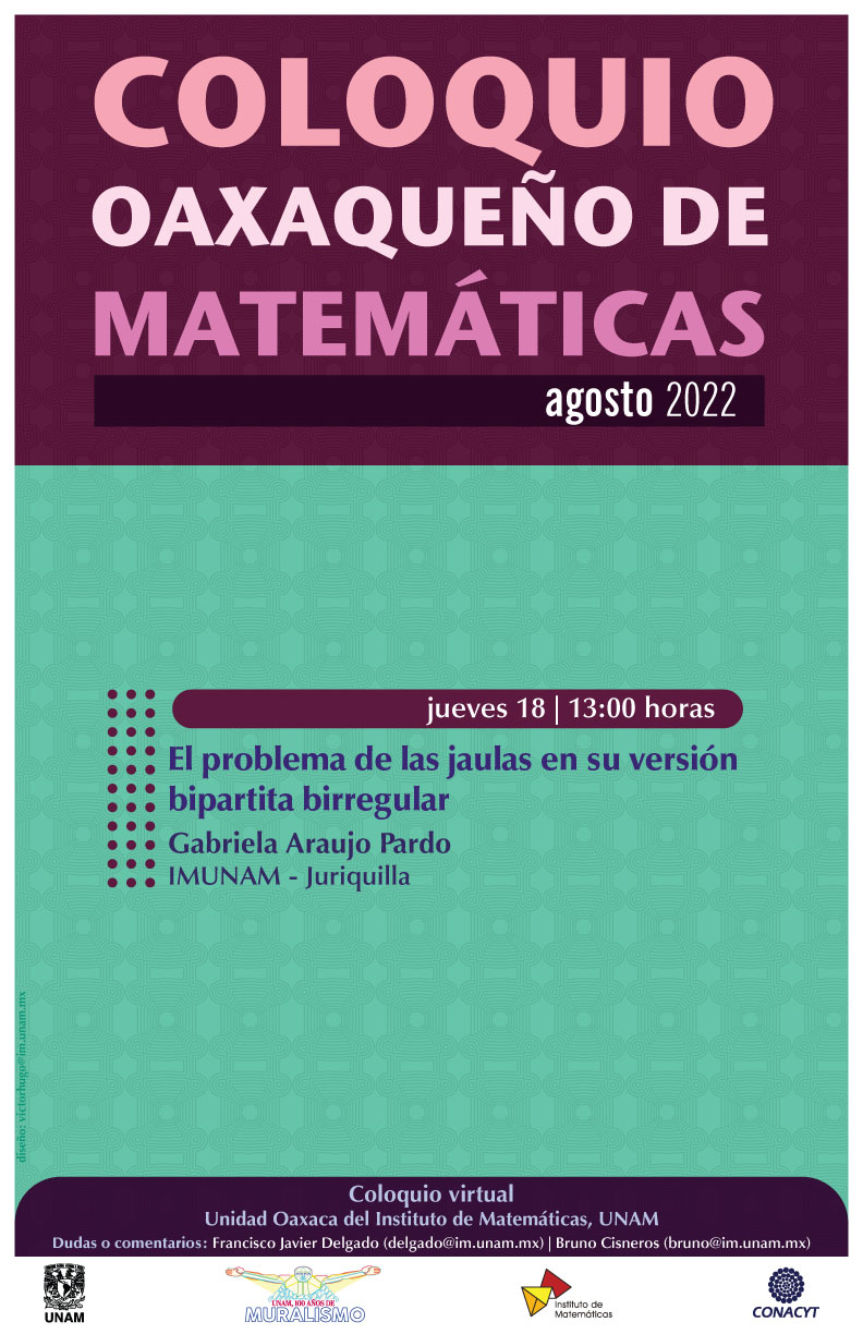 Coloquio Oaxaqueño de Matemáticas, agosto 2022