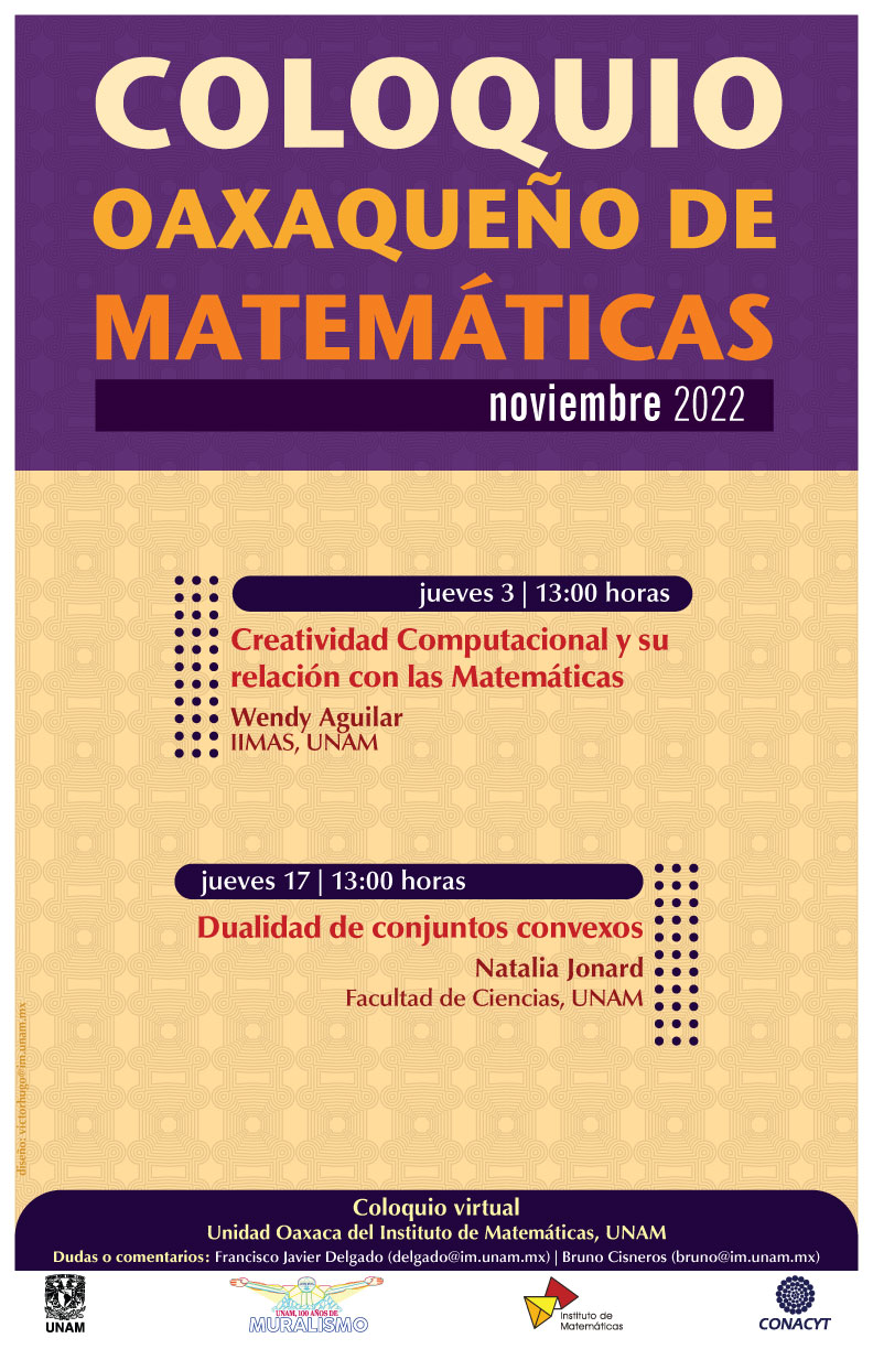 Coloquio Oaxaqueño de Matemáticas, noviembre 2022 