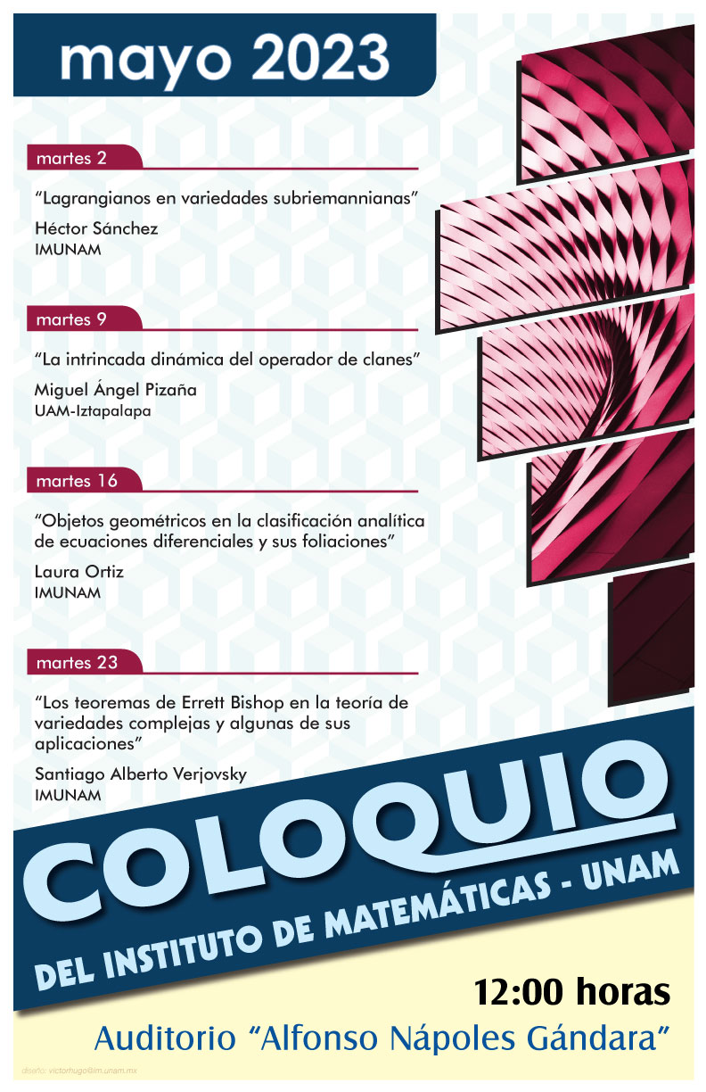 Coloquio del IMUNAM - C. U. Marzo 2023