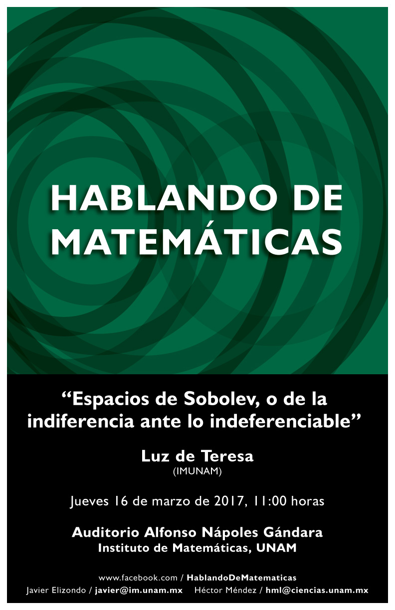 Hablando de Matemáticas: Luz de Teresa, IMUNAM 