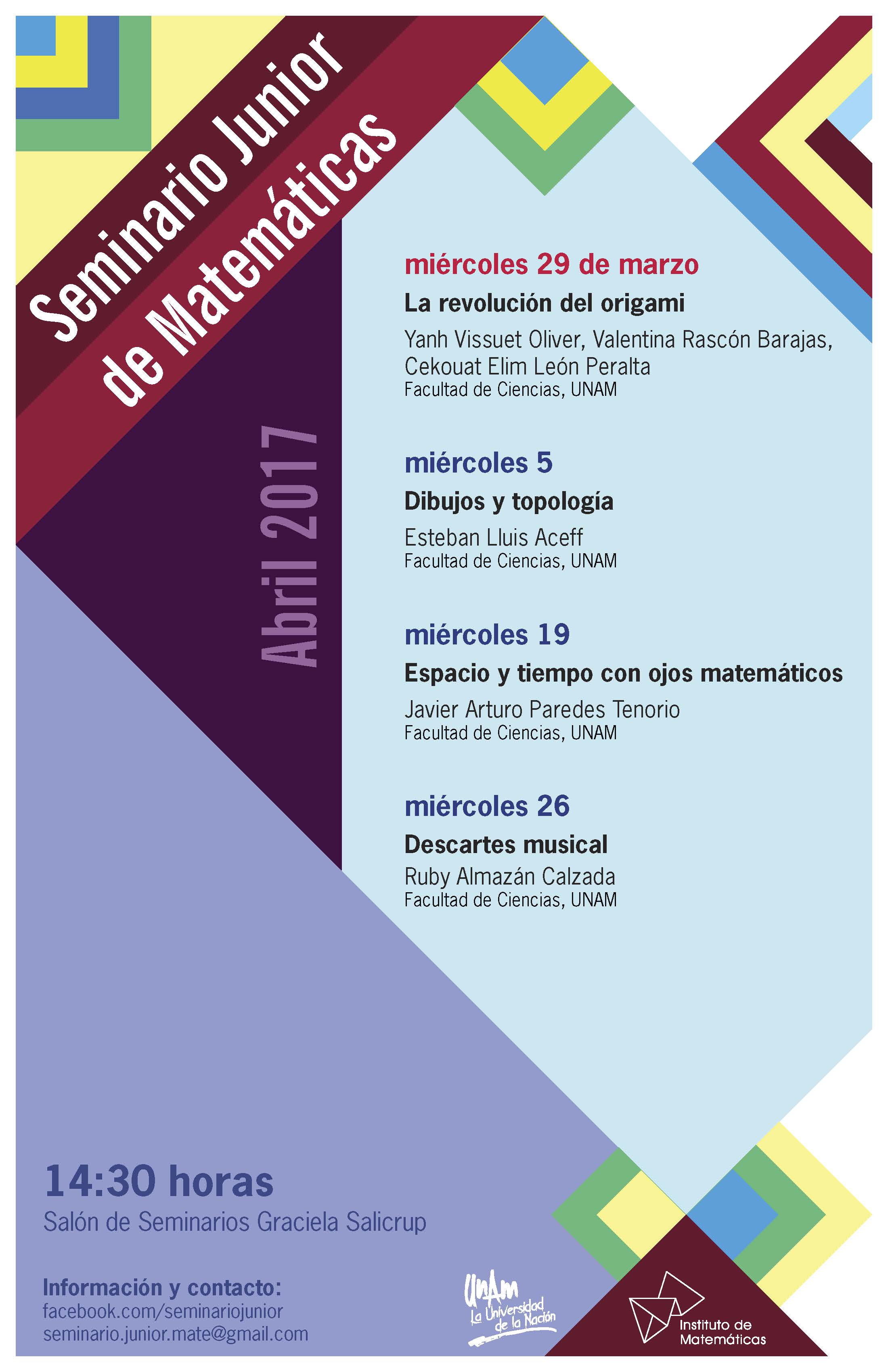 Marzo/Abril: Sesiones para el Seminario Junior 