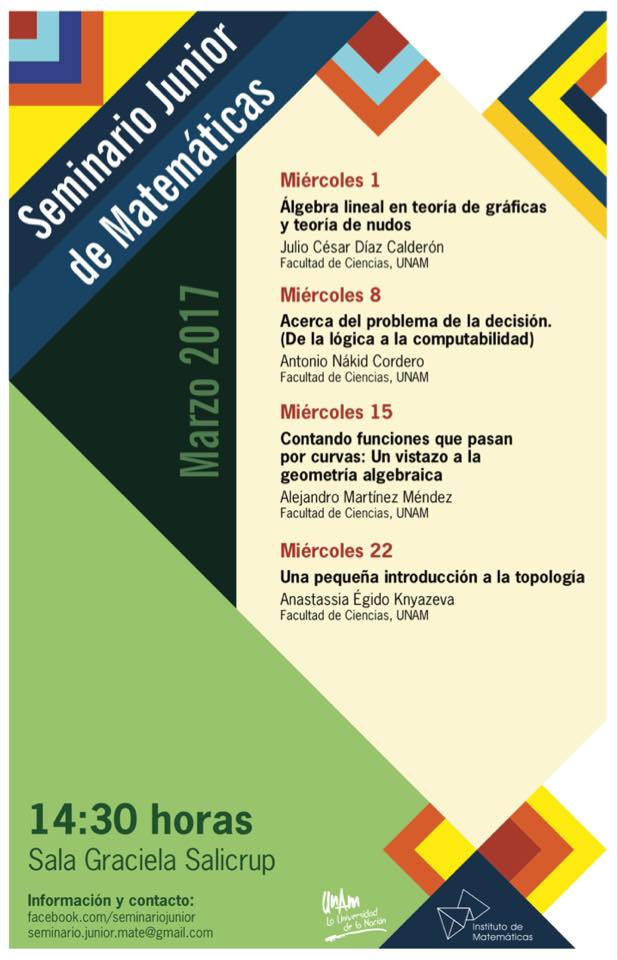 Marzo: Sesiones para el Seminario Junior