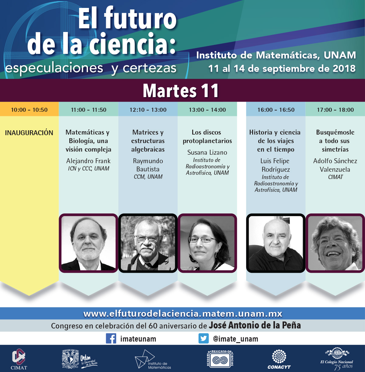 Programa de actividades del "El futuro de la ciencia: especulaciones y certezas"