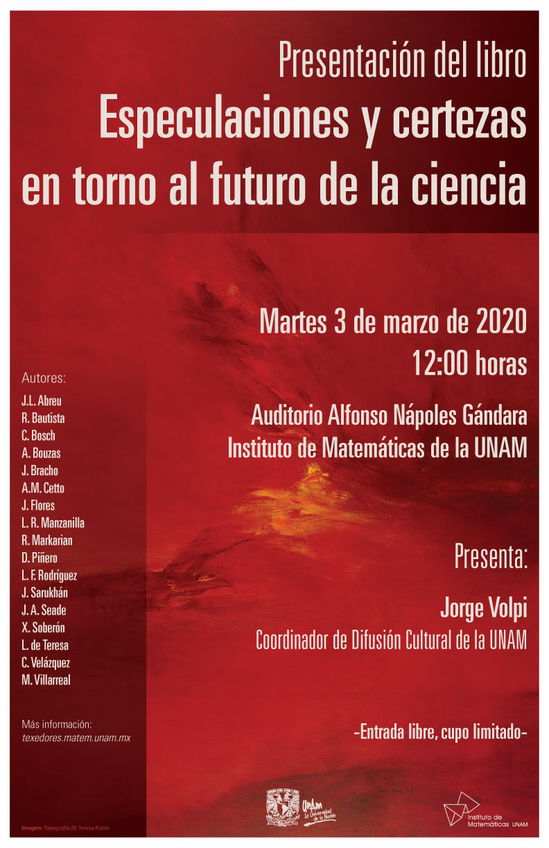 Presentación del libro Especulaciones y certezas en torno al futuro de la ciencia