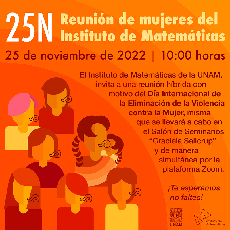 25N: Reunión de mujeres del Instituto de Matemáticas 