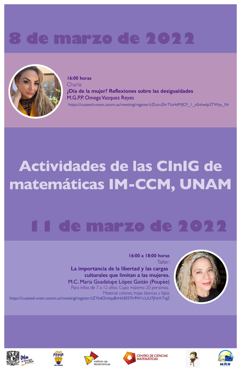 Actividades de las CInIG de matemáticas IM-CCM, UNAM