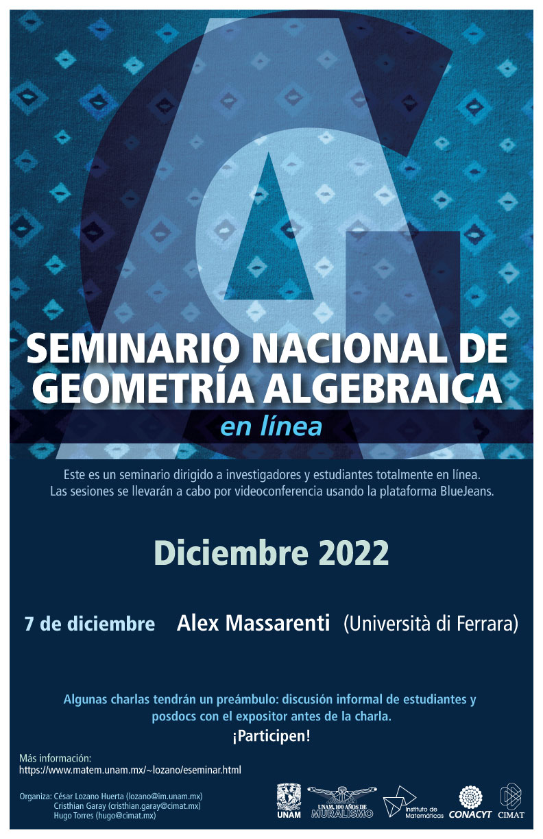 Seminario Nacional de Geometría Algebraica en línea