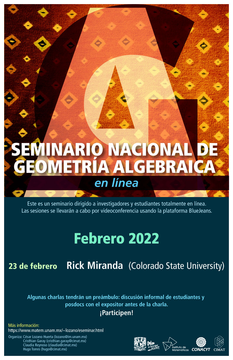 Seminario Nacional de Geometría Algebraica en línea: febrero