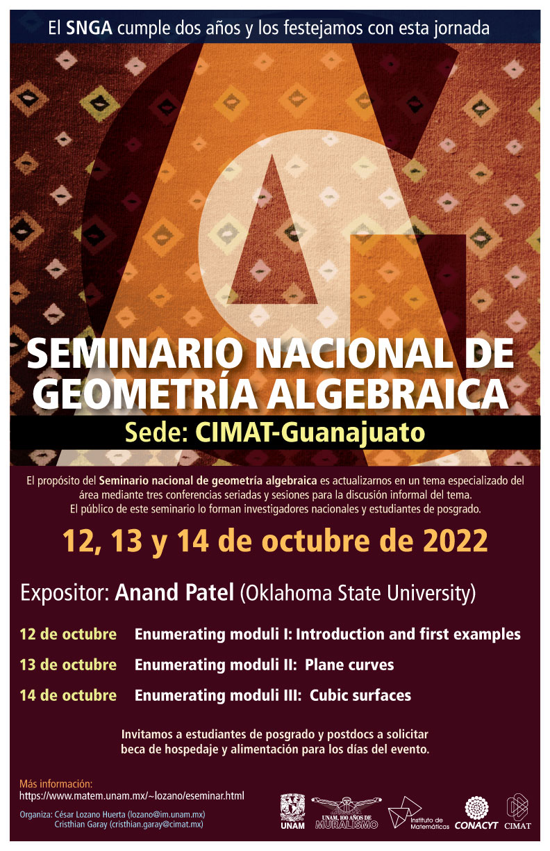 Seminario Nacional de Geometría Algebraica en línea: Sesión especial de dos años