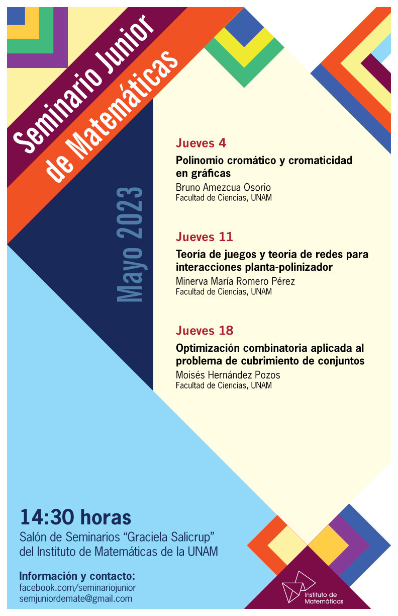 Seminario Junior de Matemáticas: mayo 2023