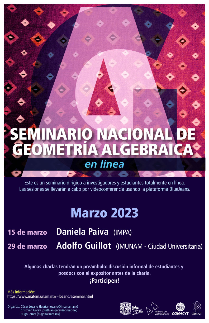 Seminario Nacional de Geometría Algebraica en línea