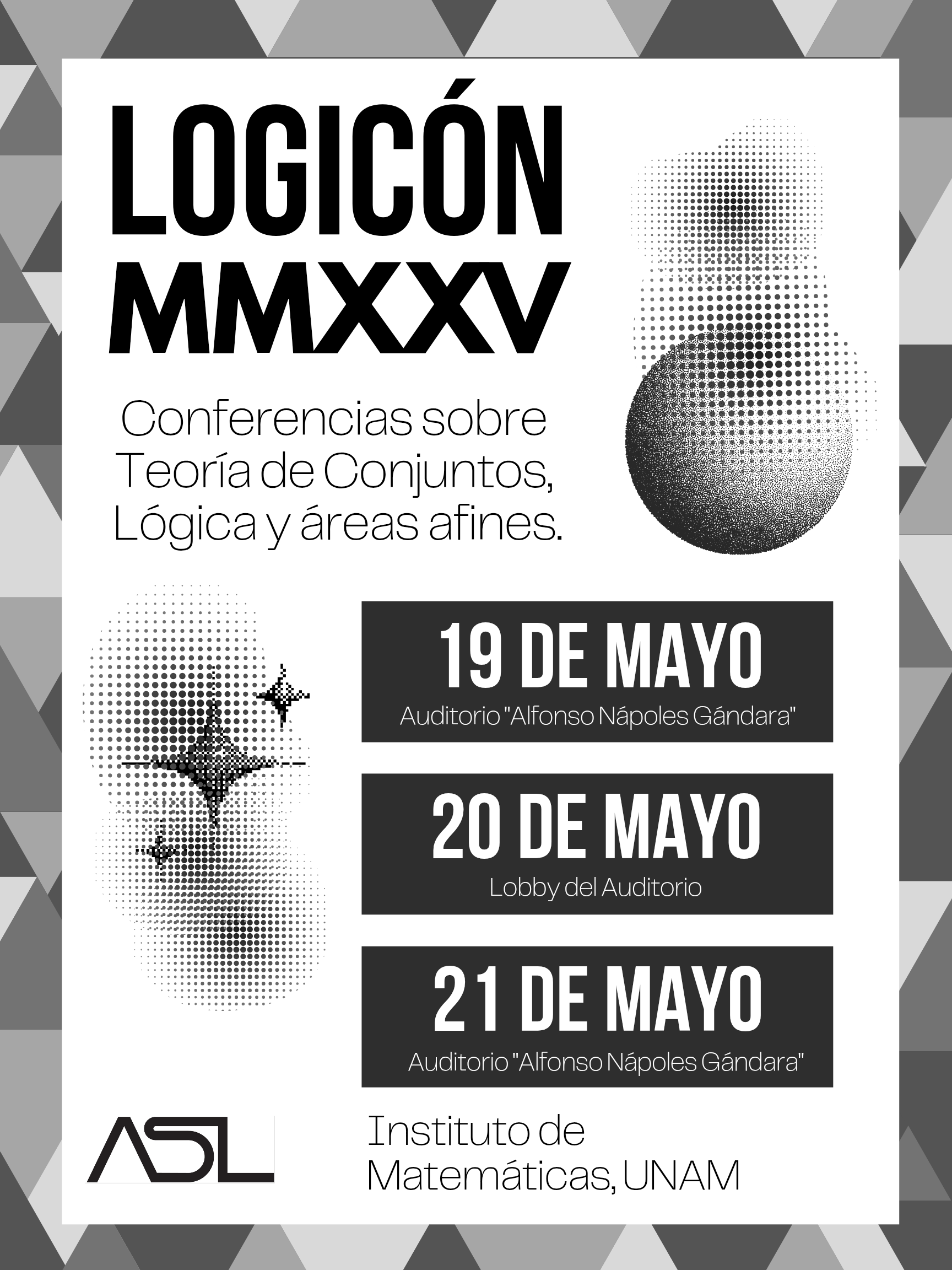 Logicón MMXXV (2025): Conferencias sobre Teoría de Conjuntos, Lógica y áreas afines