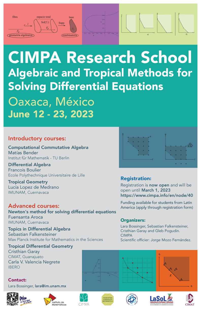 CIMPA Research School Algebraic and Tropical Methods for Solving Differential Equations