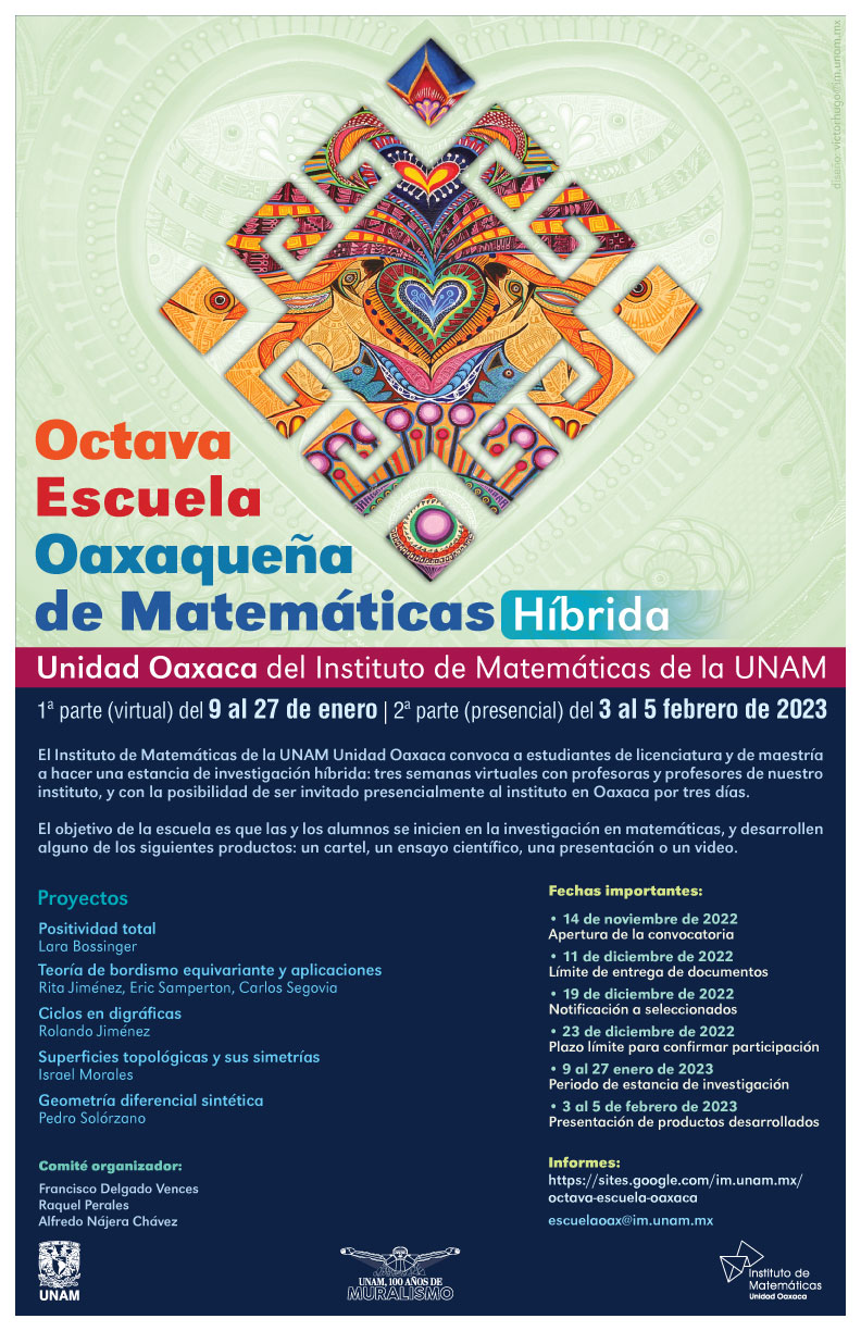Octava Escuela Oaxaqueña de Matemáticas Híbrida